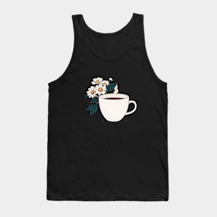 coffee makes flowers bloom Tank Top